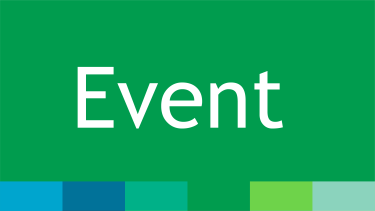 Green graphic with the word Event in white text