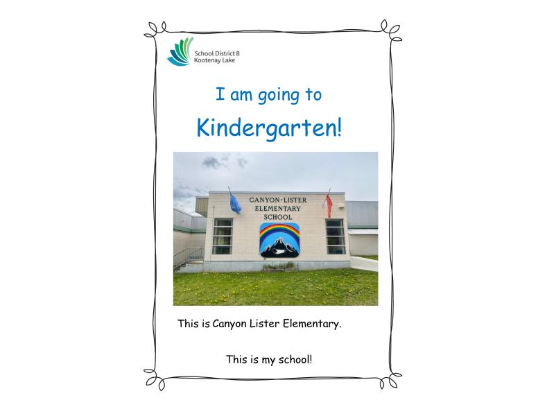 Page grab of a story entitled, "I am going to kindergarten!"